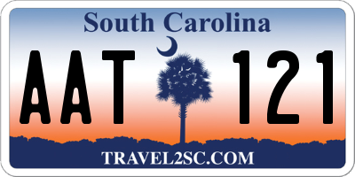 SC license plate AAT121