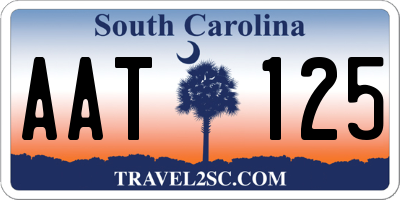 SC license plate AAT125