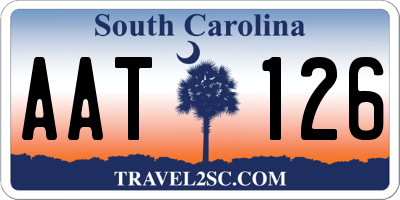 SC license plate AAT126