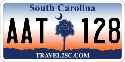 SC license plate AAT128
