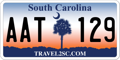 SC license plate AAT129