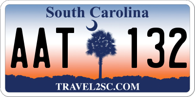 SC license plate AAT132