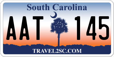 SC license plate AAT145