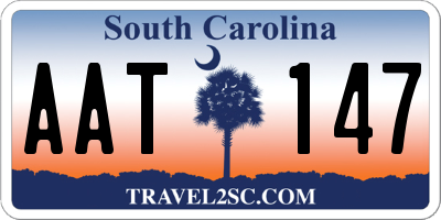 SC license plate AAT147