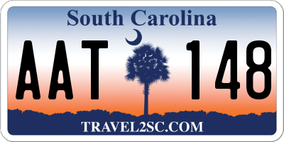 SC license plate AAT148