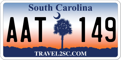 SC license plate AAT149