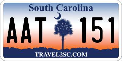 SC license plate AAT151