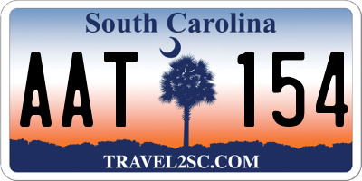 SC license plate AAT154