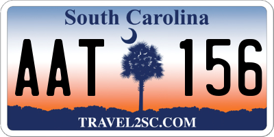 SC license plate AAT156