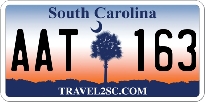 SC license plate AAT163