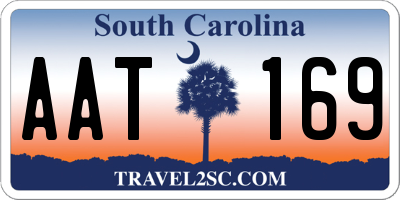 SC license plate AAT169
