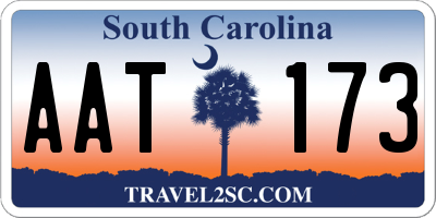 SC license plate AAT173