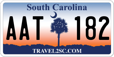 SC license plate AAT182