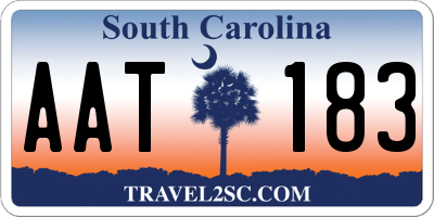 SC license plate AAT183