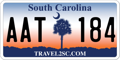 SC license plate AAT184