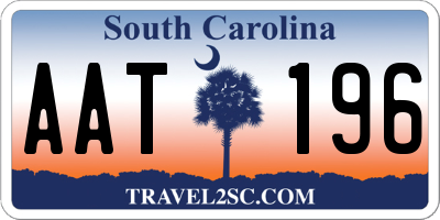 SC license plate AAT196