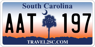 SC license plate AAT197