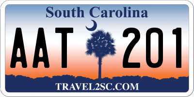 SC license plate AAT201