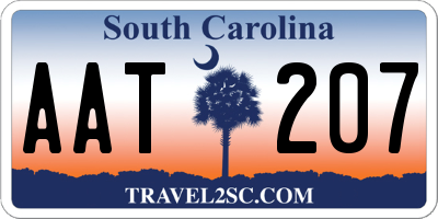 SC license plate AAT207