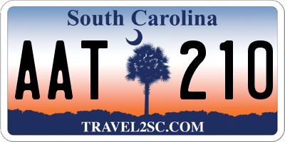 SC license plate AAT210