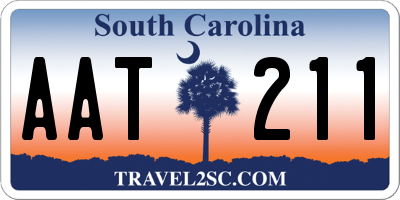 SC license plate AAT211