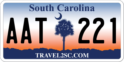 SC license plate AAT221