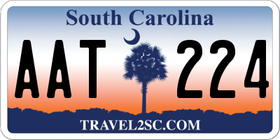 SC license plate AAT224
