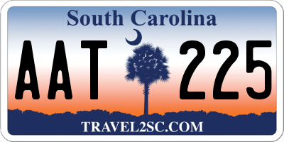 SC license plate AAT225