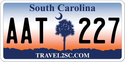 SC license plate AAT227
