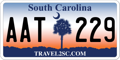 SC license plate AAT229