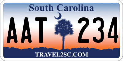 SC license plate AAT234