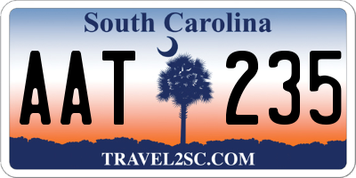 SC license plate AAT235