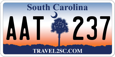 SC license plate AAT237