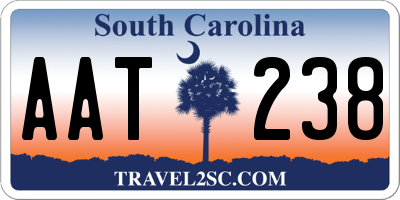 SC license plate AAT238