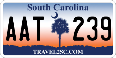 SC license plate AAT239