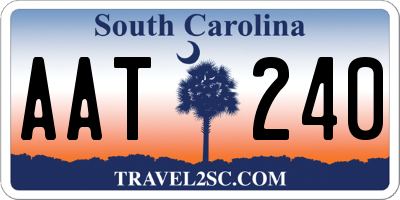 SC license plate AAT240