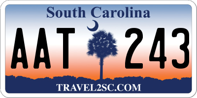 SC license plate AAT243