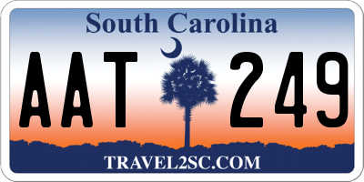 SC license plate AAT249
