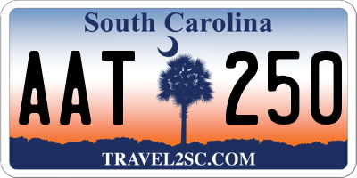 SC license plate AAT250