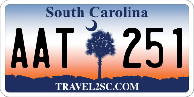 SC license plate AAT251