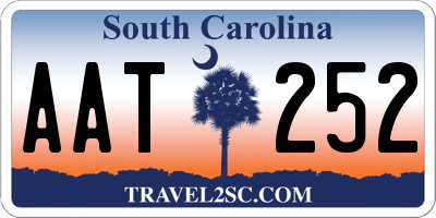SC license plate AAT252
