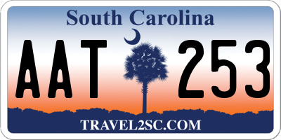 SC license plate AAT253
