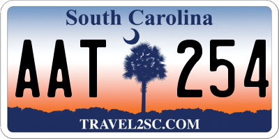 SC license plate AAT254