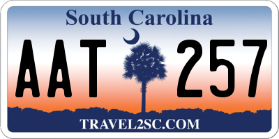 SC license plate AAT257