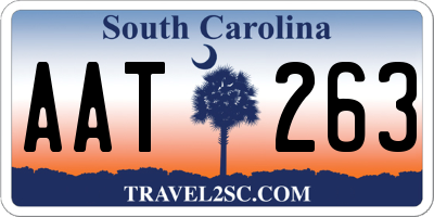 SC license plate AAT263