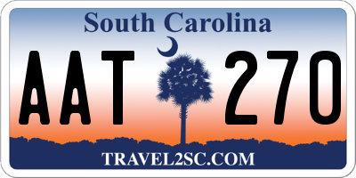 SC license plate AAT270