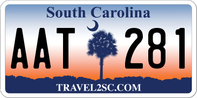 SC license plate AAT281