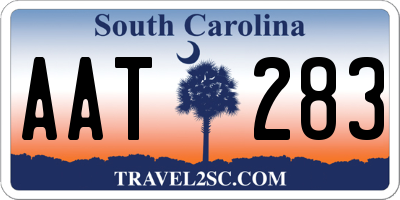 SC license plate AAT283