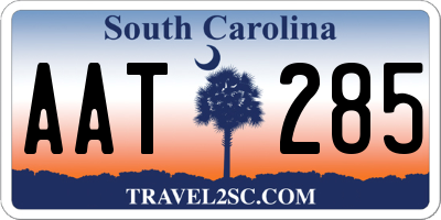 SC license plate AAT285