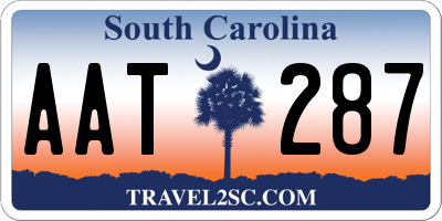 SC license plate AAT287